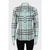 Checked button-down shirt