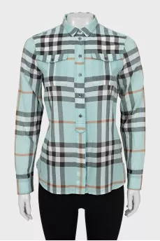 Checked button-down shirt