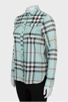 Checked button-down shirt