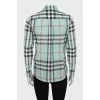 Checked button-down shirt