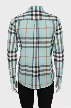 Checked button-down shirt