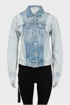 Two-tone denim jacket