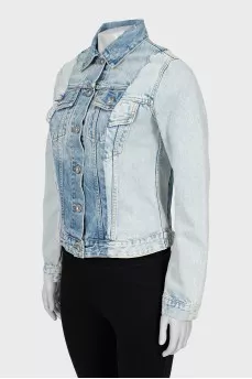Two-tone denim jacket