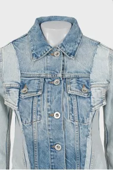 Two-tone denim jacket