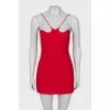 Fitted dress with thin straps