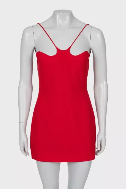 Fitted dress with thin straps
