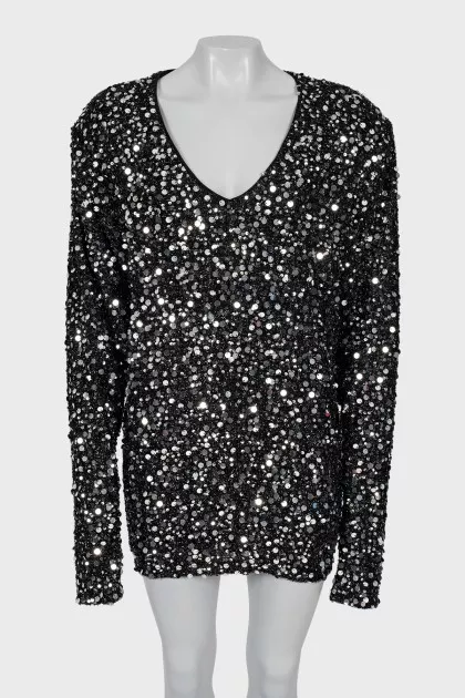 Slim fit dress with sequins