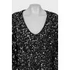 Slim fit dress with sequins