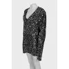 Slim fit dress with sequins