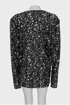 Slim fit dress with sequins