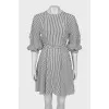 White dress with black stripes