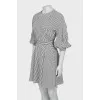 White dress with black stripes