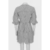 White dress with black stripes