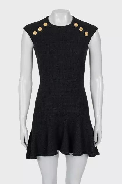 Dress with accent buttons