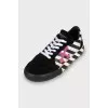 Black and white Vulcanized sneakers