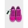 Textile and suede sneakers with brand logo