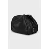 Black leather bag