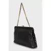 Vintage leather bag with chains