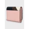 Pink leather wallet