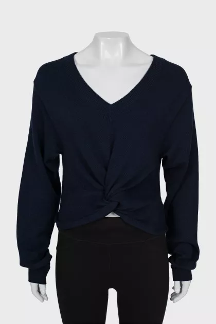 Wool jumper with drape