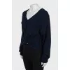 Wool jumper with drape