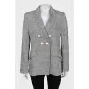 Double-breasted jacket in grey
