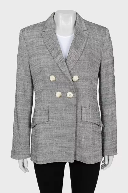 Double-breasted jacket in grey