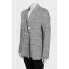 Double-breasted jacket in grey