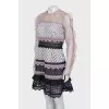 Mesh dress with lace