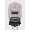 Mesh dress with lace