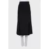 Black skirt with slits