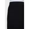Black skirt with slits