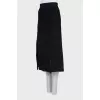 Black skirt with slits