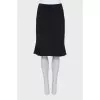 Black striped print skirt