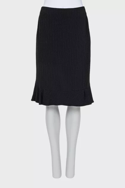 Black striped print skirt