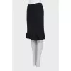 Black striped print skirt