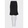 Black striped print skirt