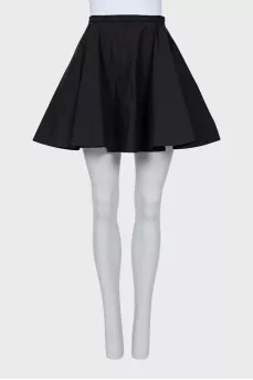 Wide-cut mini skirt