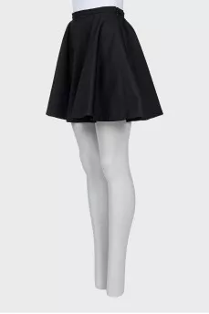 Wide-cut mini skirt