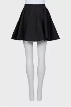 Wide-cut mini skirt