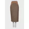 Straight cut skirt with a slit at the back