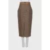 Straight cut skirt with a slit at the back