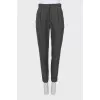 High waist wool trousers