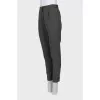 High waist wool trousers