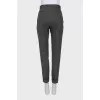 High waist wool trousers