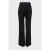 Straight cut wool trousers