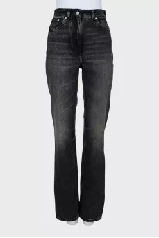 Straight fit jeans in black