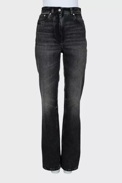 Straight fit jeans in black