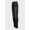 Straight fit jeans in black