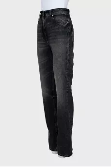 Straight fit jeans in black